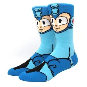 Nintendo | Mega Man | Cartoon Character Socks | Gift | Blue